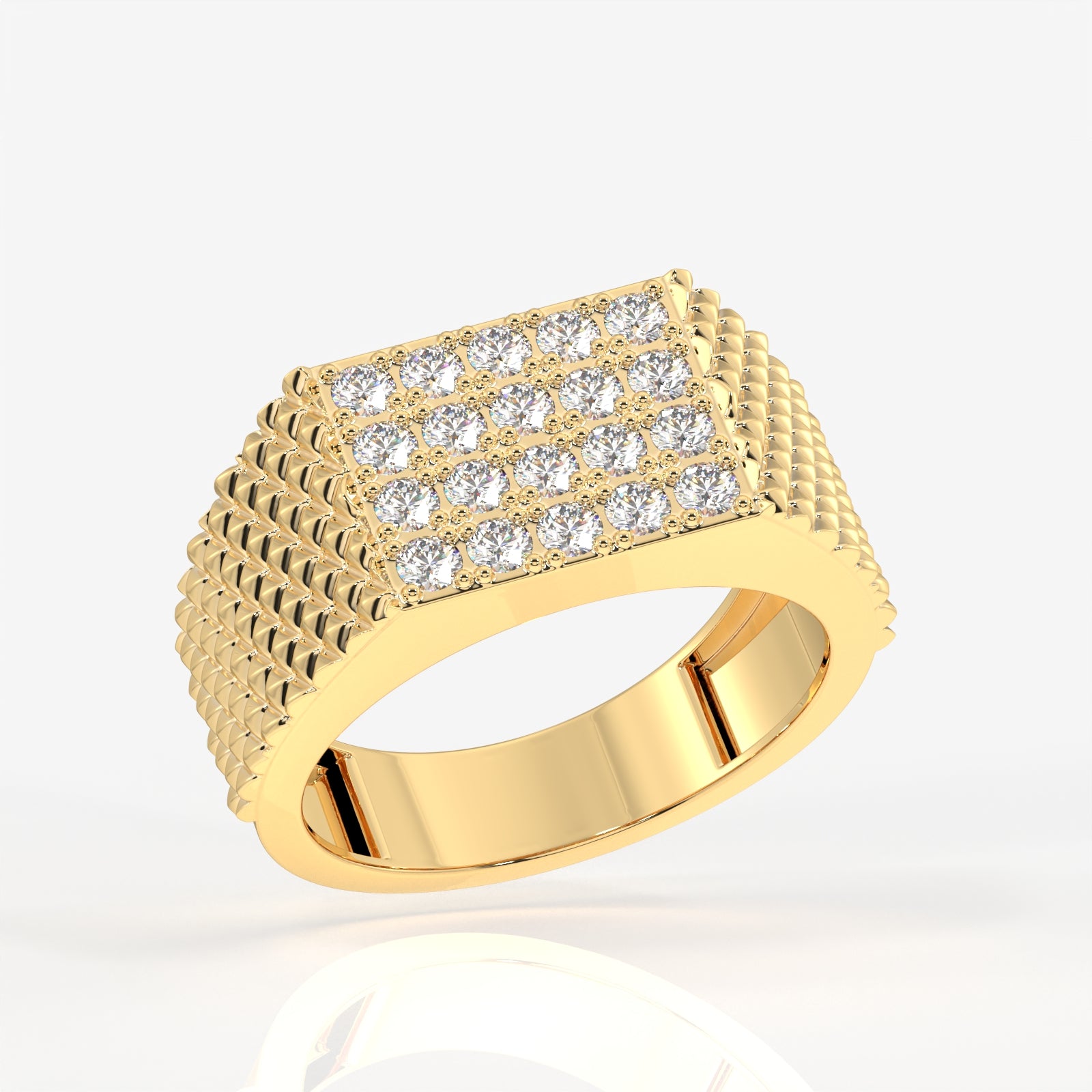 Buy Luxe Heritage Lab Grown Diamond Men's 14K Yellow Gold Ring