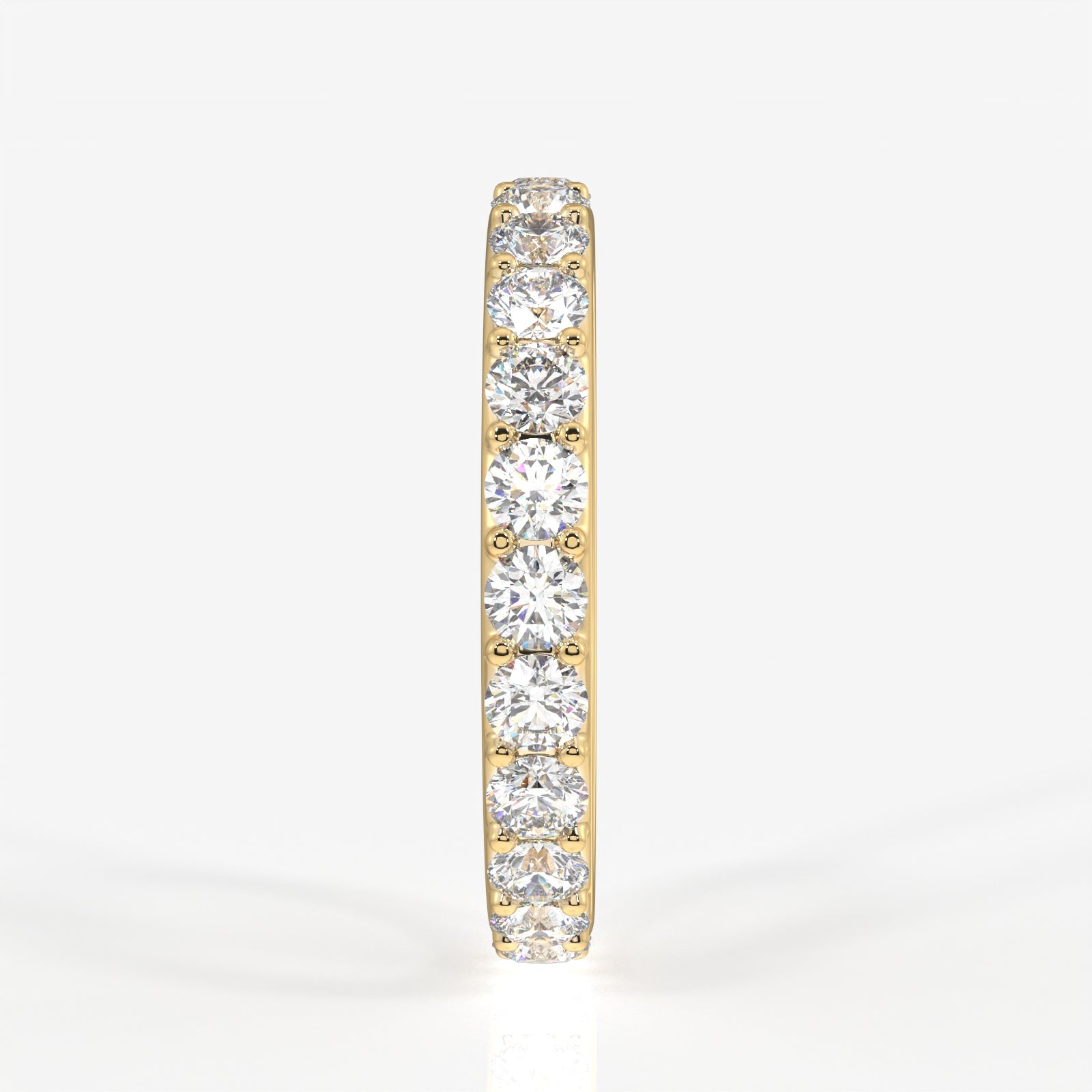 Buy Luxurious Round Cut Lab Grown Diamond Eternity 14k Gold Band Ring