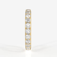 Buy Luxurious Round Cut Lab Grown Diamond Eternity 14k Gold Band Ring