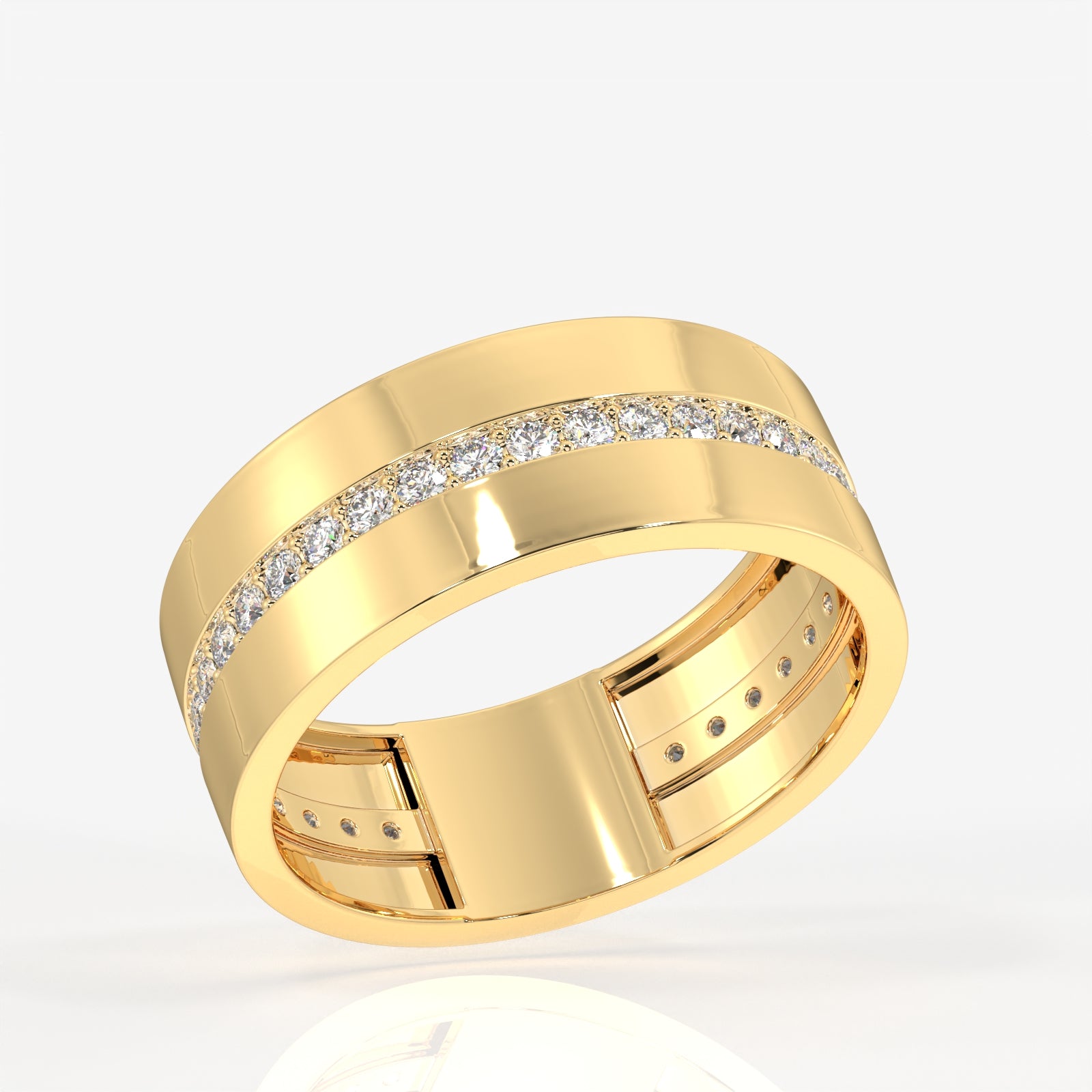 Buy Modern Nobility Lab Grown Diamond Men's 14K Yellow Gold Ring