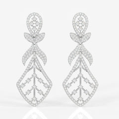 Buy Premium Celestial Bow Moissanite Danglers 14k Gold Earrings