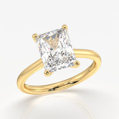 Buy Radiant Cut Lab Grown Diamond Classic Solitaire Engagement 14k Gold Ring