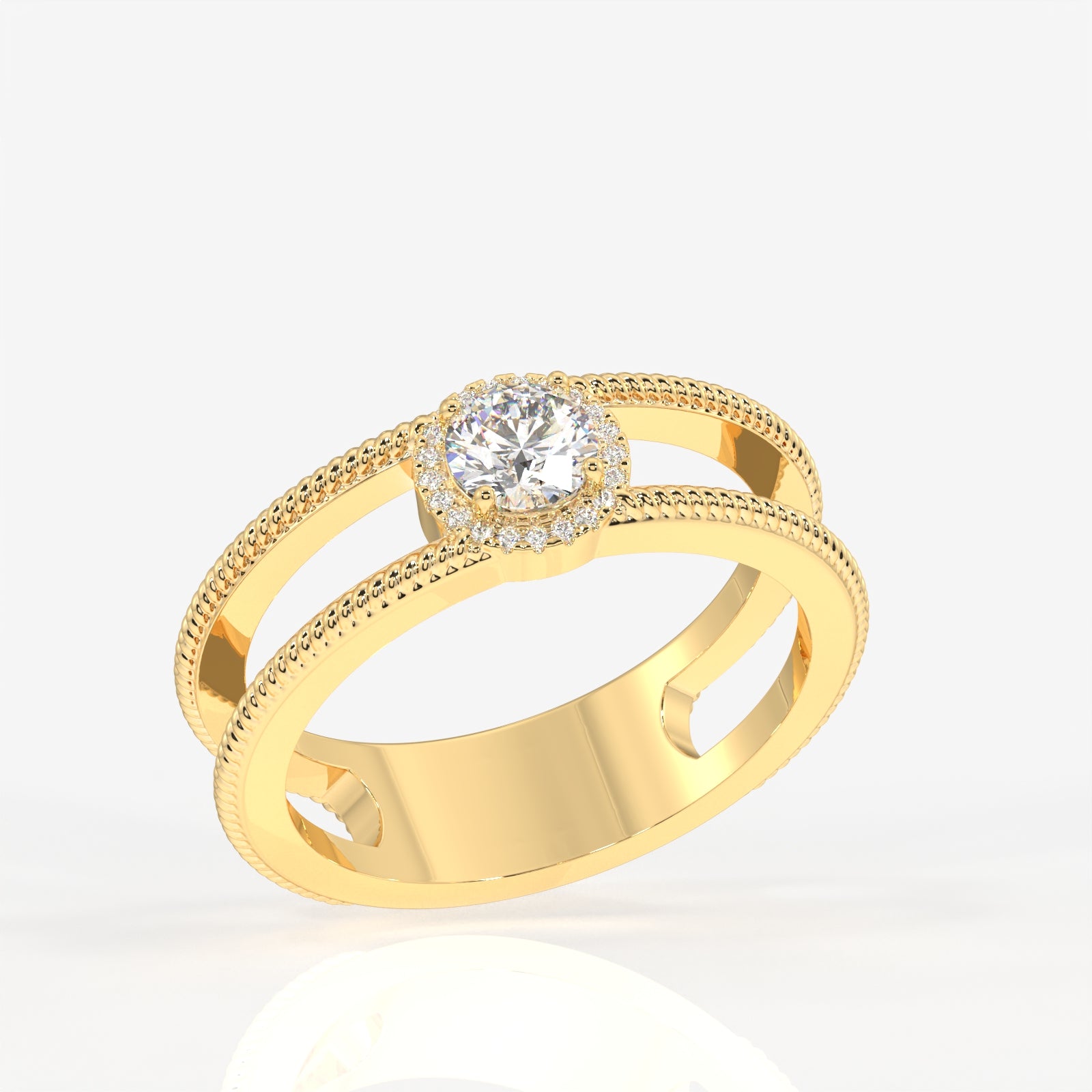 Buy Regal Crown Lab Grown Diamond Men's 14K Yellow Gold Ring