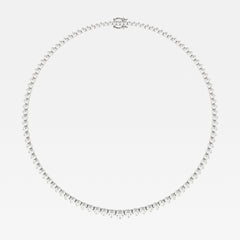 Buy Round Cut Moissanite Diamond Tennis 18k Gold Necklace
