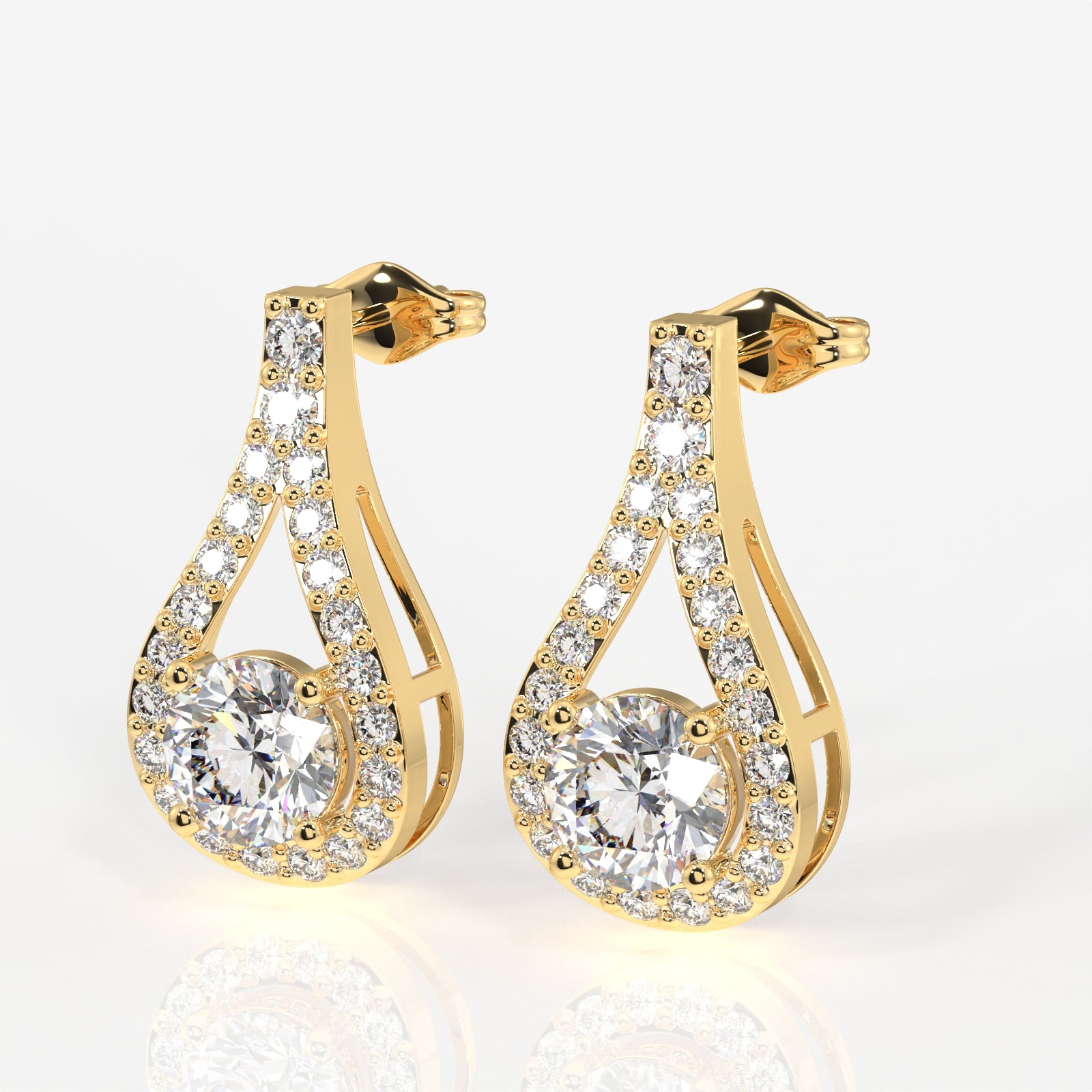 Buy Twilight Sparkle Lab Grown Drop 14k Gold Earrings