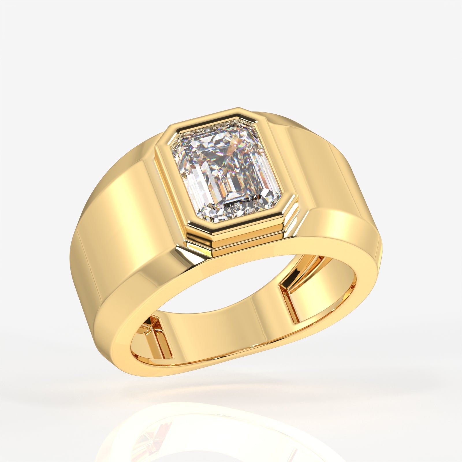 Buy Ultimate Prestige Lab Grown Diamond Men's 14K Yellow Gold Ring