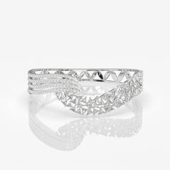 Caratbazaar Classic Multi Stones Moissanite Diamond Sterling Silver Bracelet