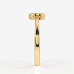 Caratbazaar Ethereal Glow Lab Grown Diamond 18k Gold Ring