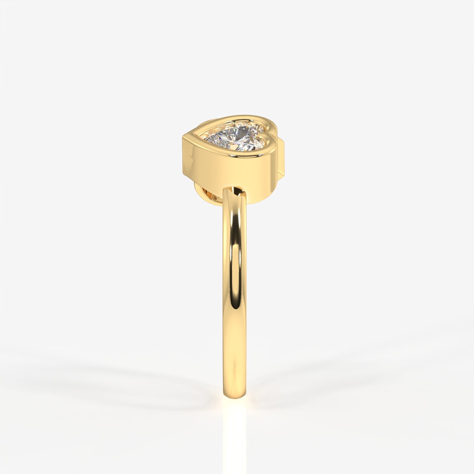 Caratbazaar Heart Cut Moissanite Diamond Toi Moi 18K Gold Ring