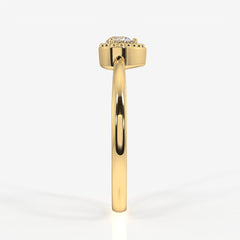 Caratbazaar Heart Glow Lab Grown Diamond 18k Gold Ring