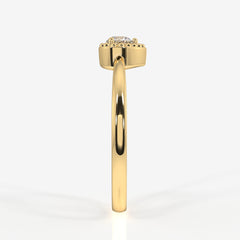 Caratbazaar Heart Glow Lab Grown Diamond 18k Gold Ring
