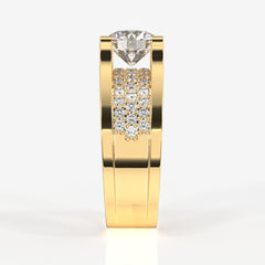 Caratbazaar Lab Grown Diamond, Bruce Men's 14k Gold Ring