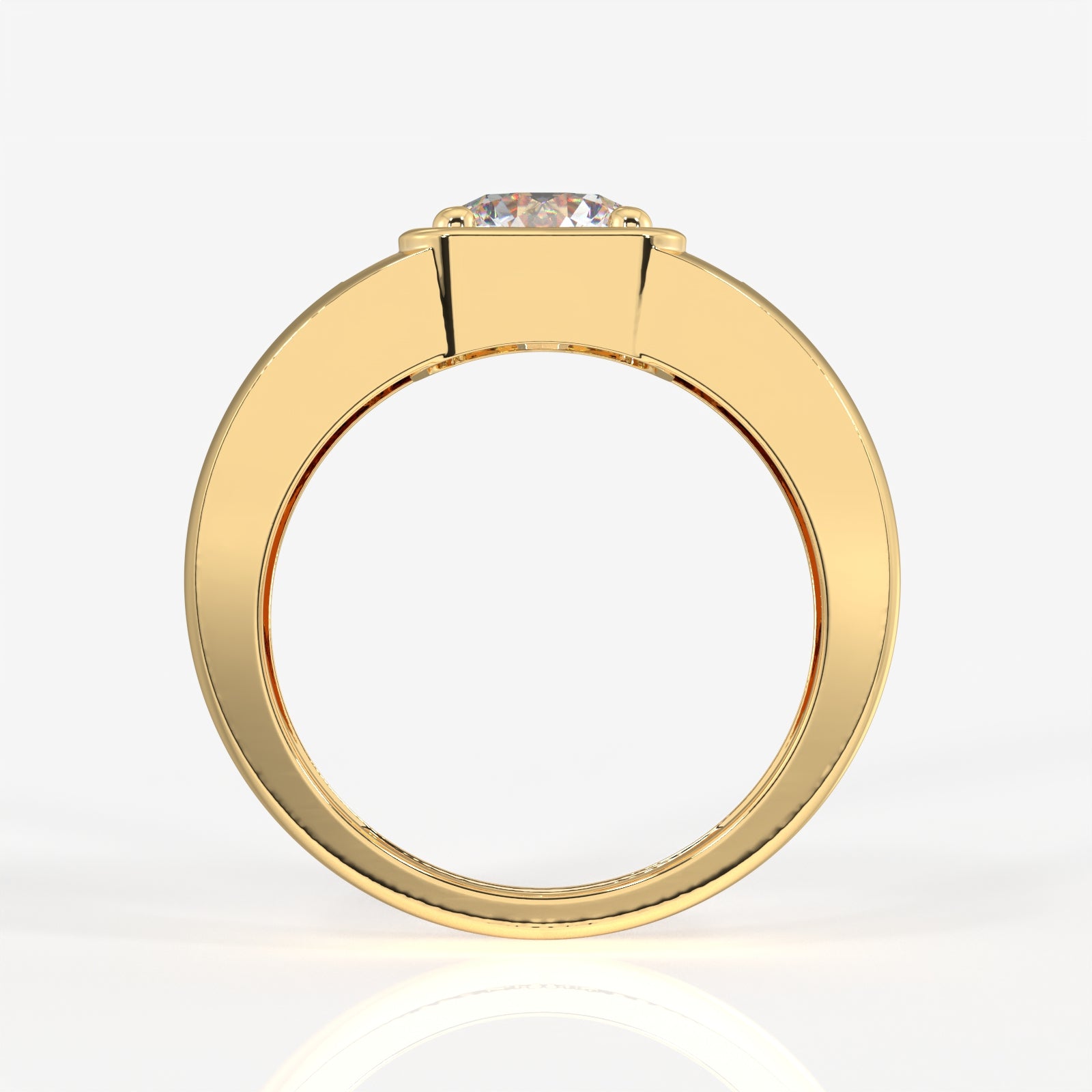 Caratbazaar Lab Grown Diamond, Luther Men's 14k Gold Ring