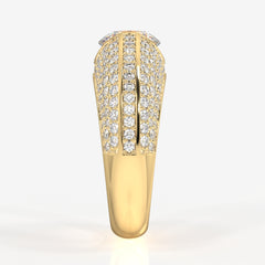 Caratbazaar Lab Grown Diamond, Luxe Accents Men's 14k Gold Ring