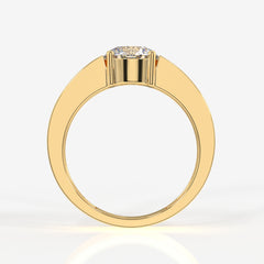 Caratbazaar Lab Grown Diamond, Simple Classic Men's 14k Gold Ring