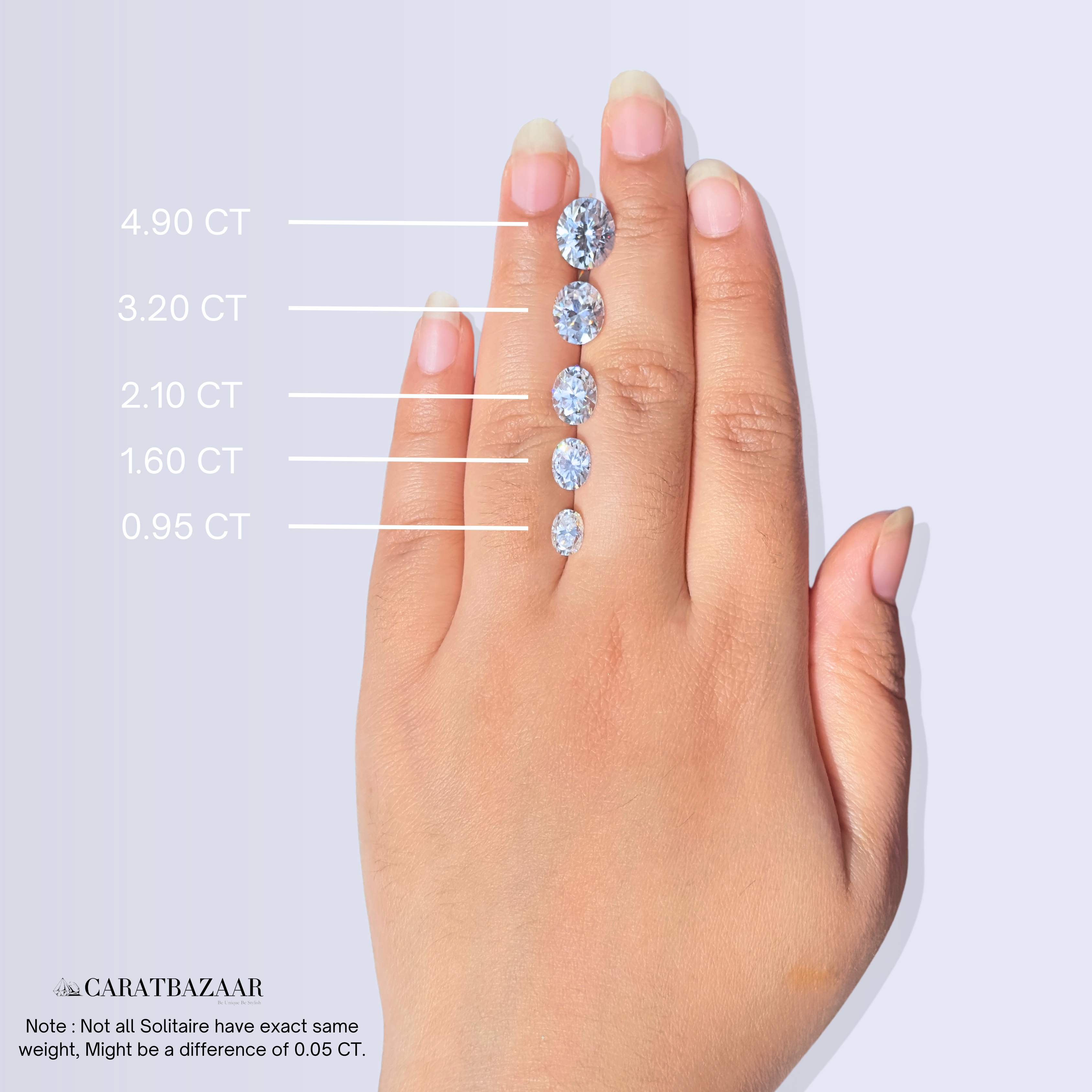 Caratbazaar Oval Cut Lab Grown Diamond Hidden Halo Stud 14k Gold Earrings