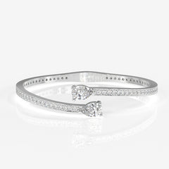 Caratbazaar Pear Cut Moissanite Diamond Fashion 18K Gold Bracelet