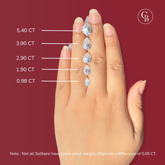 Caratbazaar Pear Cut Moissanite Diamond Pave Sterling Silver Ring