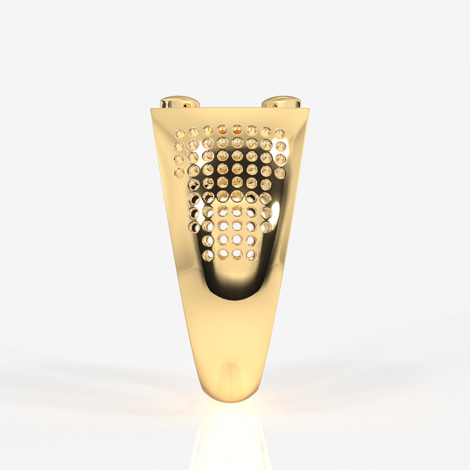 Caratbazaar Round Cut Lab Grown Diamond Men's 14k Gold Ring