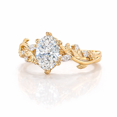 Oval Cut Moissanite Diamond Engagement Sterling Silver Ring