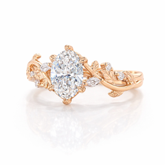 Oval Cut Moissanite Diamond Engagement Sterling Silver Ring