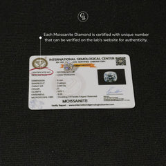 Cushion Certified Moissanite Certificate