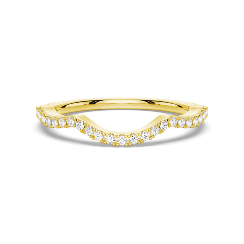 Round Cut Moissanite Diamond Wedding Band Sterling Silver Ring
