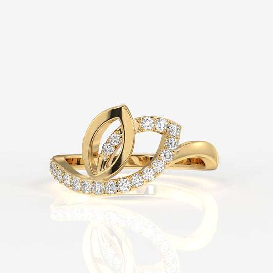 Floral Grace Lab Grown Diamond 14k Gold Ring