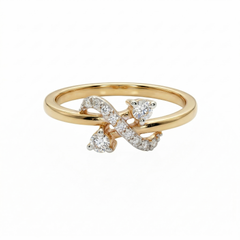 Simple Elegance Moissanite Diamond Sterling Silver Engagement Ring