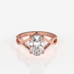 Get Oval Cut Moissanite Diamond Engagement Sterling Silver Ring