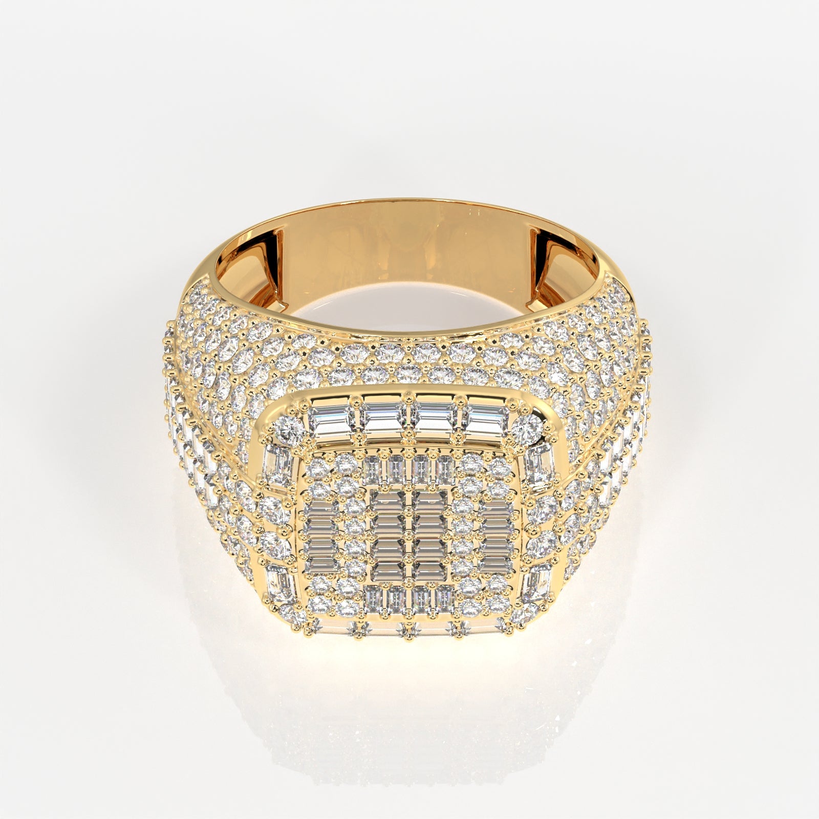 Grand Emperor Lab Grown Diamond Men's 14K Yellow Gold Ring