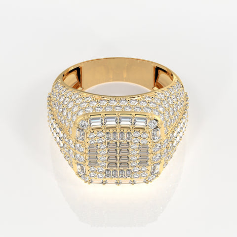 Grand Emperor Lab Grown Diamond Men's 14K Yellow Gold Ring