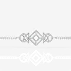 Trikonya Sterling Silver Men's Bracelet