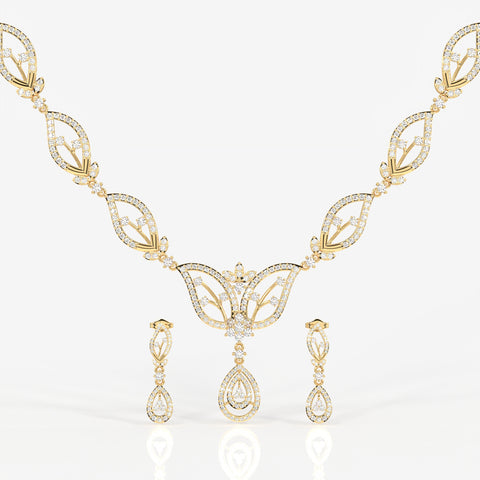 Lumia Moissanite Diamond Wedding 14k Gold Necklace