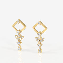 Adira Moissanite Diamond Classic 18K Gold Earring