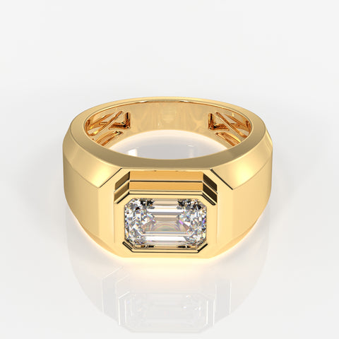 Imperial Elite Moissanite Diamond Men's Sterling Silver Ring