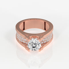 Portuguese Cut Lab Grown Diamond, Bruce Men's 14K Gold Ring