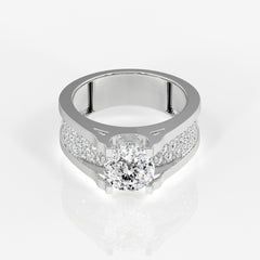 Portuguese Cut Lab Grown Diamond, Bruce Men's 14K Gold Ring