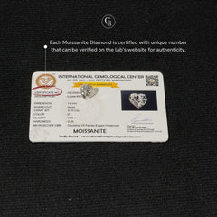 Heart Cut Certified Moissanite Diamond D VVS1