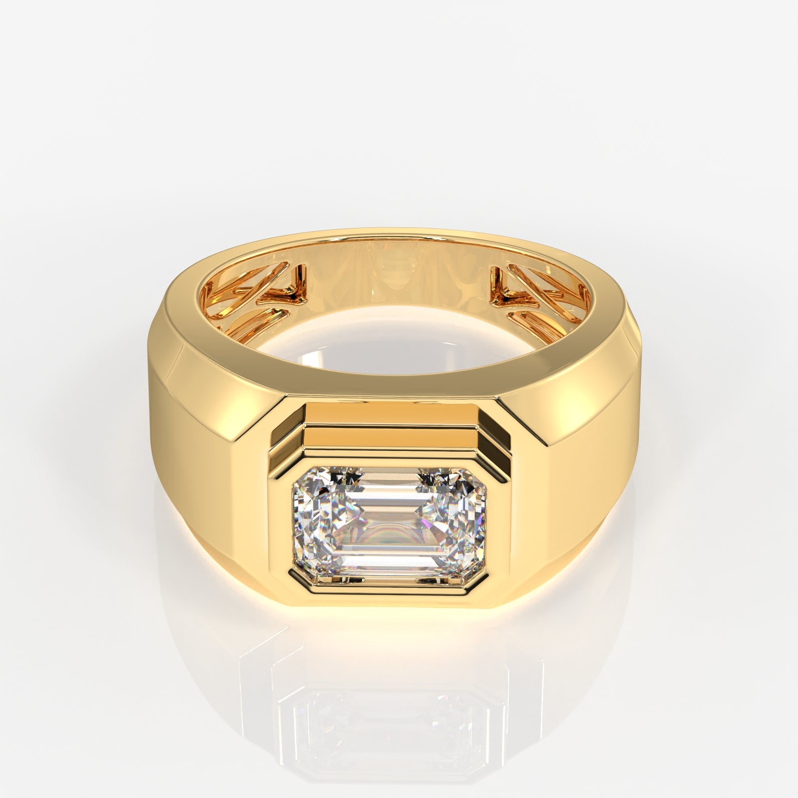 Imperial Elite Lab Grown Diamond Men's 14K Yellow Gold Ring