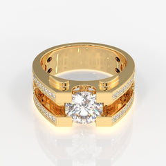 Lab Grown Diamond, Albert Men's 14k Gold Ring
