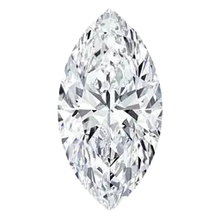 Marquise-shaped diamond on a white background