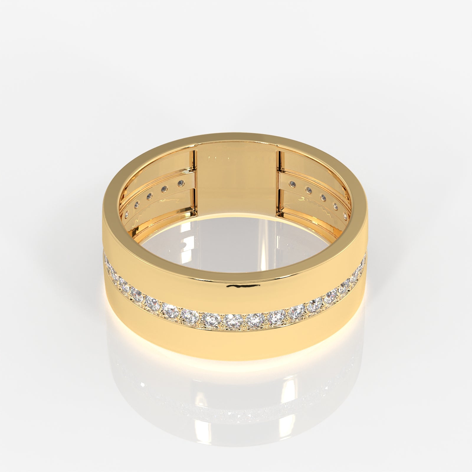 Modern Nobility Lab Grown Diamond Men's 14K Yellow Gold Ring