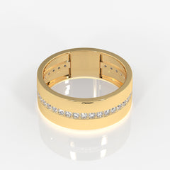 Modern Nobility Lab Grown Diamond Men's 14K Yellow Gold Ring