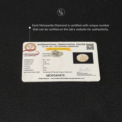 Oval Cut Certified Moissanite Diamond D VVS1