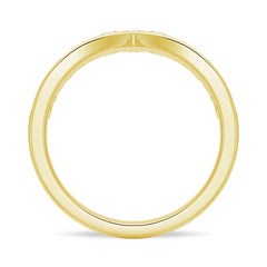 Round Cut Moissanite Diamond Wedding Band Sterling Silver Ring