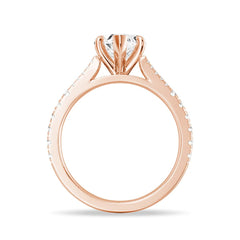 Heart Cut Moissanite Diamond Engagement Sterling Silver Ring