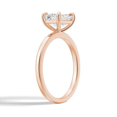 Emerald Cut Moissanite Diamond East-West Sterling Silver Ring