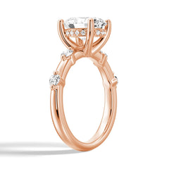 Oval Cut Moissanite Diamond Engagement Sterling Silver Ring