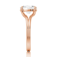 Oval Cut Moissanite Diamond Solitaire Sterling Silver Ring